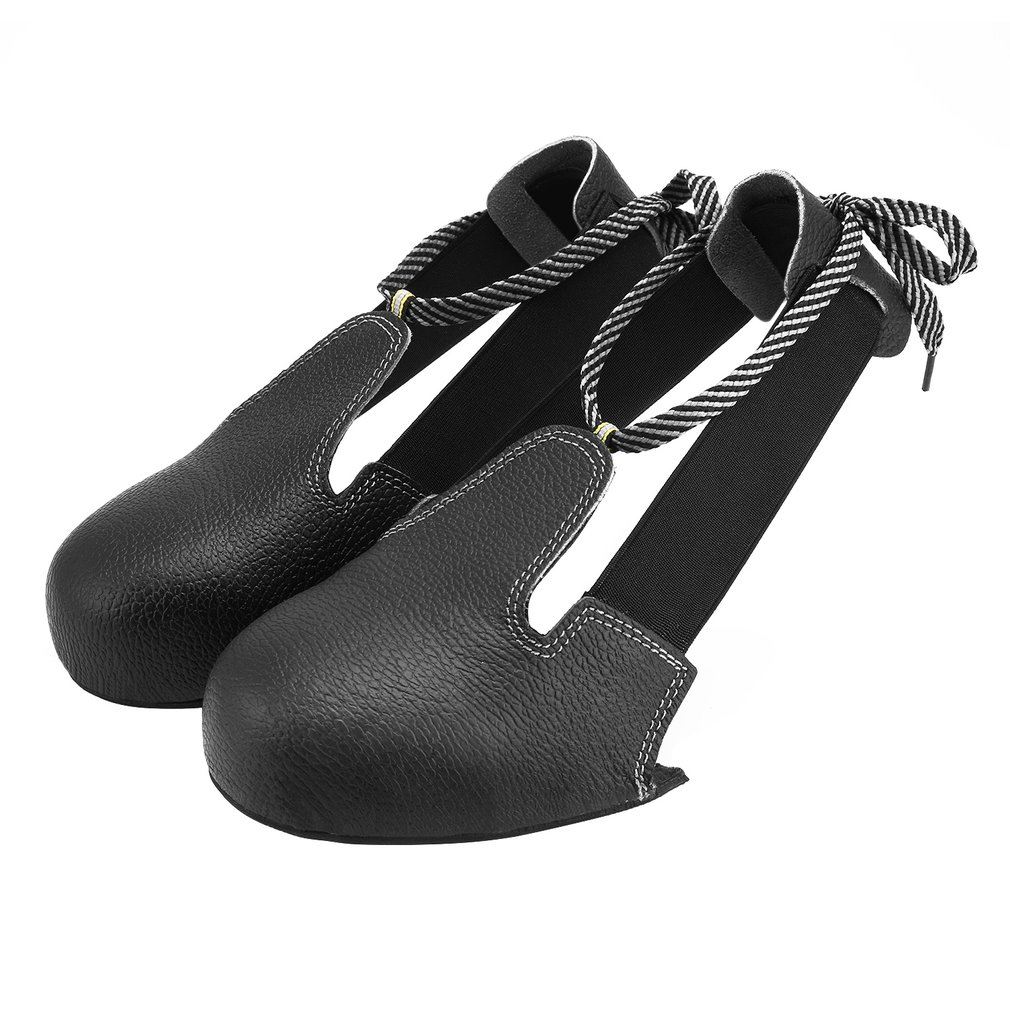 1pair/lot Man woman safety shoes real leather steel overshoes woker shoes cover Visitor overshoes toes protection