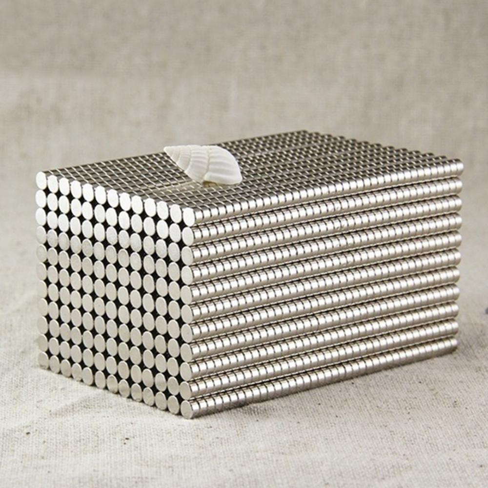 50Pcs 4x2mm Round Shape Rare Earth Neodymium Super Strong Magnetic NdFeB Magnet Fridge Door Acoustic Field Electronics  