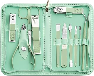 Professional Manicure Pedicure Set, Cordless Electric Nail File Kit, Rechargeable Nail Grinder for Thick Nails, 5 Speeds Hand Foot Nail Care Trimmer Buffer Tools(Red)