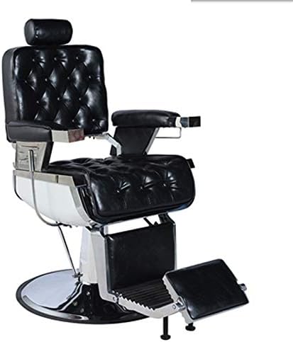 Vintage Hydraulic Beauty Equipment, Barber Chair Hydraulic Hair Styling s for Hair Stylist, Beauty & Personal Care Classic Recliner Chair (Max Load Capacity 420 lbs) for (A)