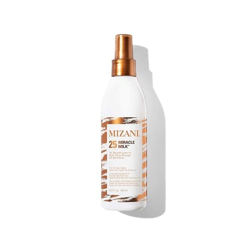 MIZANI 25 Benefit Miracle Milk Leave in Conditioner | Heat Protectant and Detangler Spray | Formulated with Coconut Oil | For Frizzy & Curly Hair