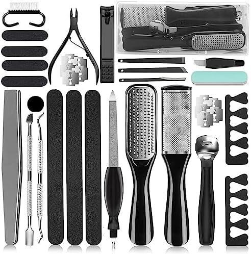 36 in 1 Pedicure Kit, Professional Pedicure Tools Foot Rasp Foot Dead Skin Remover for Home & Salon Care