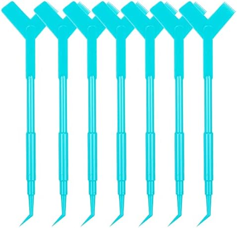 Eyelash Brush Eyelash Lift Brush Makeup Beauty Tool for Lash Graft Brush Eyelash Extension Cleanup Supplies (Blue-50pcs)
