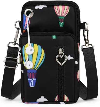 Small Crossbody Wallet Phone Bag, Nylon Cell Phone Purse, Travel Crossbody Bag Cell Phone Shoulder Bag Arm Bag Wallet Purse
