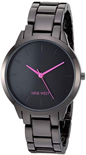 Nine West Women's Gunmetal Bracelet Watch